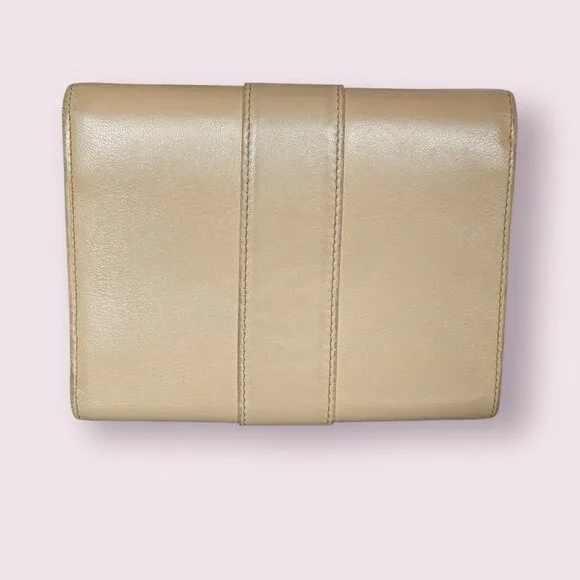 Vintage Cartier Trinity Compact Tri-Fold Wallet | Beige/Tan - Picture 3 of 7